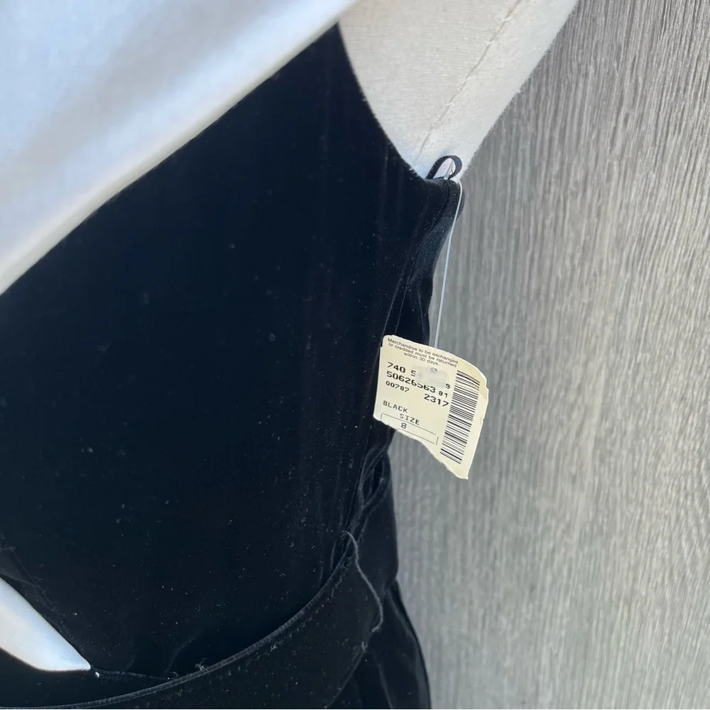 NWT Vintage Saks Fifth Avenue Velvet Halter Neck Size 8 - Picture 4 of 5